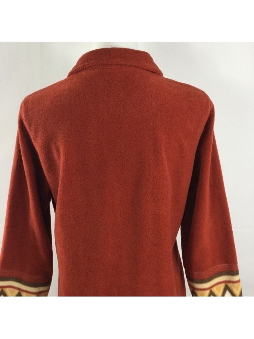 Koret Fringe Fleece Southwestern Toggle Button Longline Duster Jacket Size PS - Picture 10 of 15